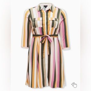 Torrid mini challis shirt dress- Size 1 (14/16)